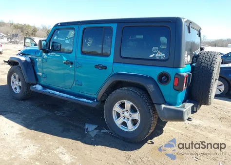 2020 Jeep Wrangler Unlimited Sport S 4X4 z USA, uszkodzony, nr VIN 1C4HJXDN7LW166628